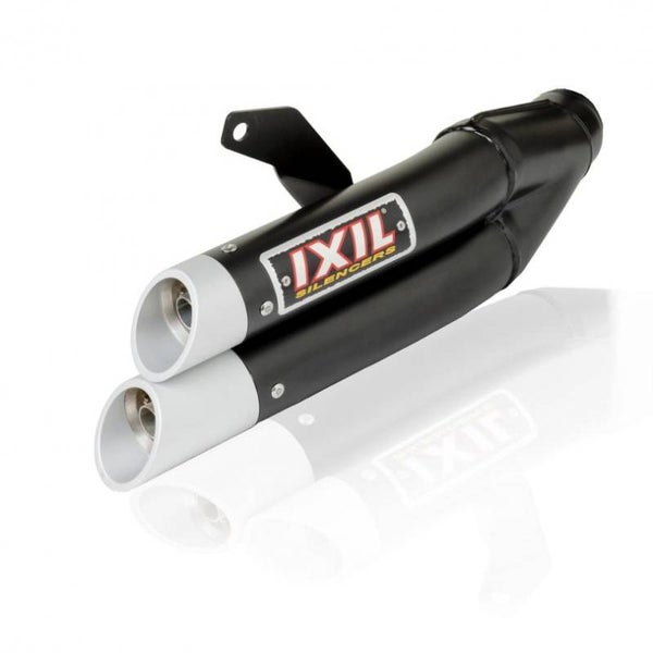 Uitlaat / Echappement ER6N/F '05-'11 Ixil Dual Hyperlow XL Black Slip-on