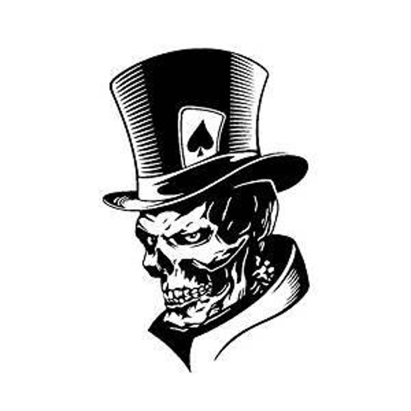 Sticker / Autocollant - Skull with hat 