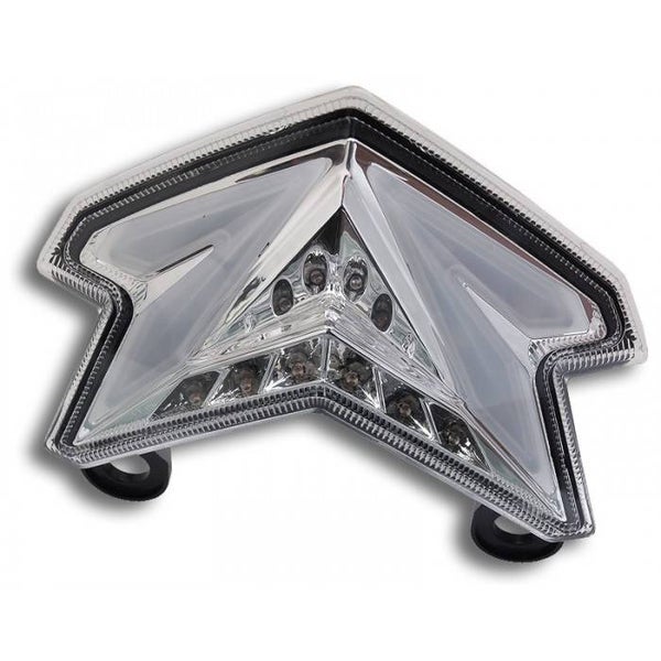 Achterlicht / Feu arrière - Kawasaki ZX-6R '14-'17 / Z800 '13-'16 - Clear LED Chrome with indicators