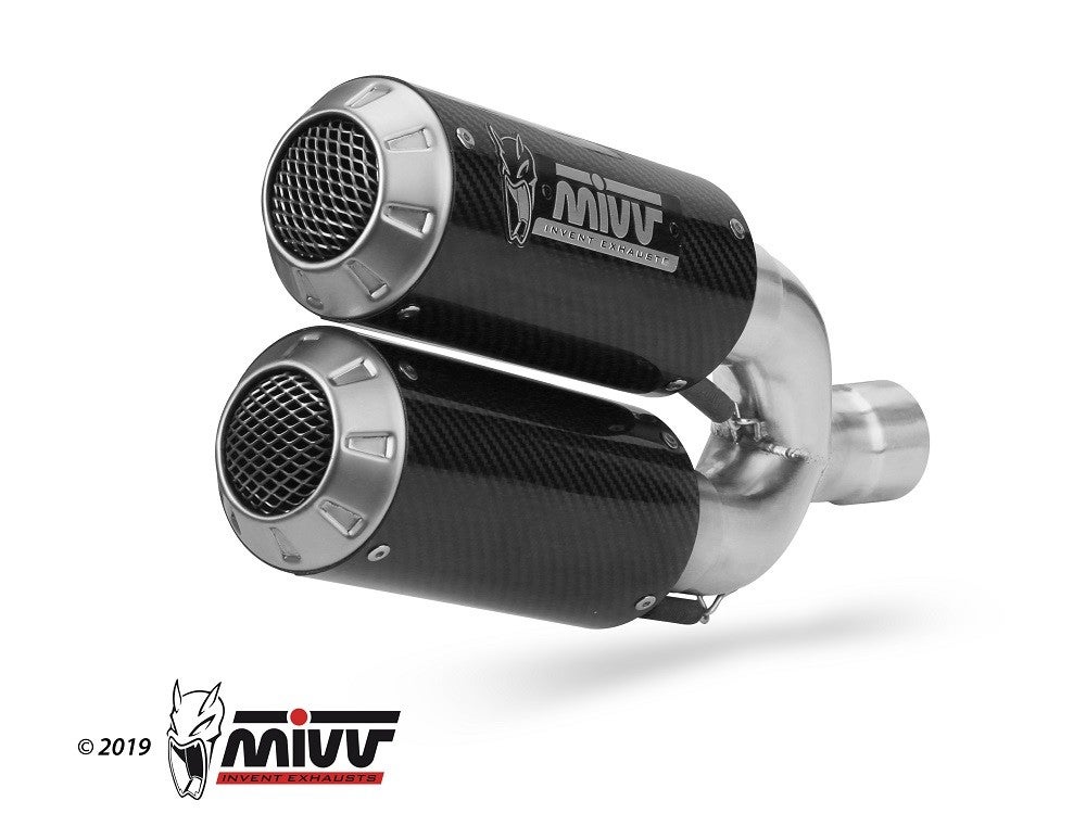 Uitlaat / Echappement Ducati M821 / M1200 '17- MIVV Double Carbon MK3 Slip-on