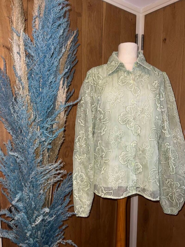 Flower blouse groen💚