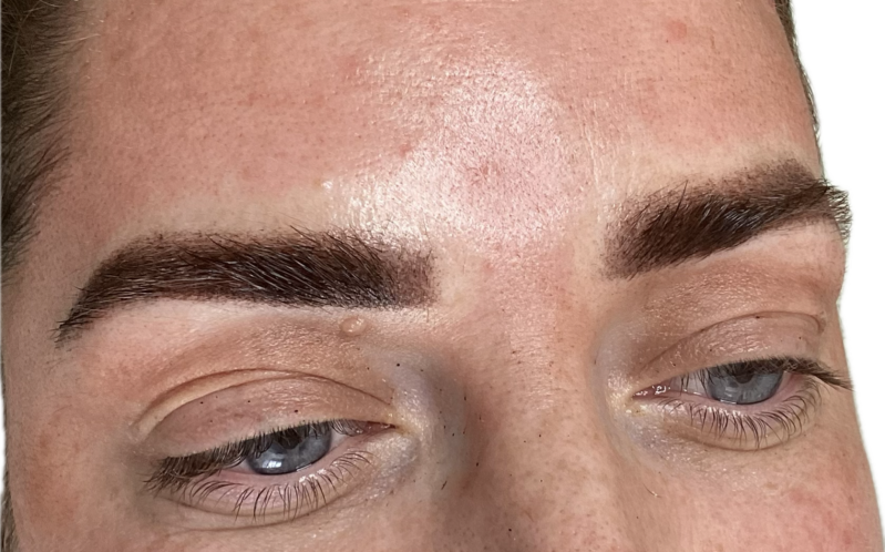 Powder brows, permanent makeup on brows, enhancement, PMU