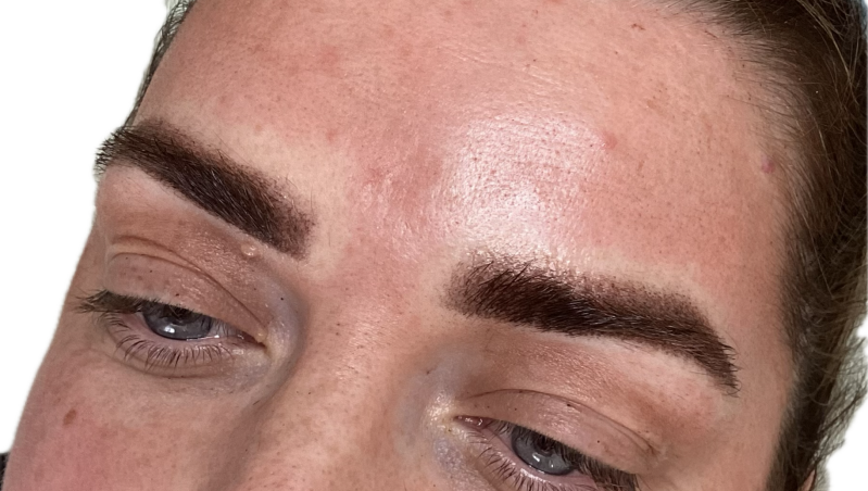 Powder brows, permanent makeup on brows, enhancement, PMU