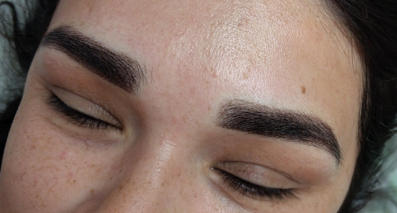 Powder brows, permanent makeup on brows, enhancement, PMU