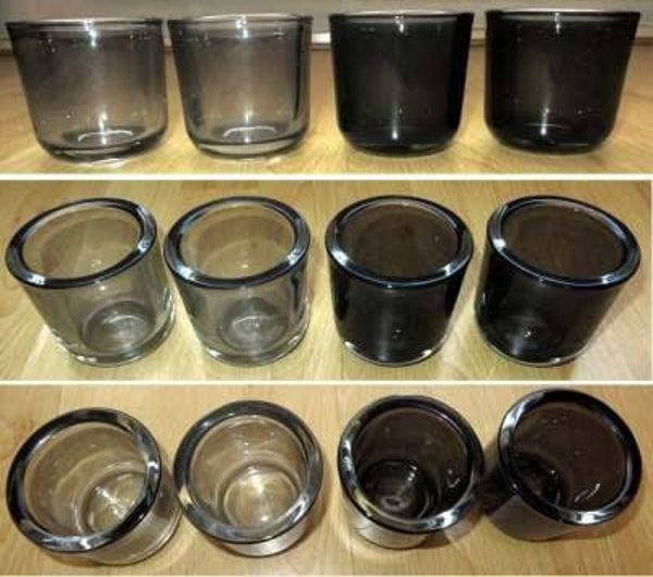 Vier Glazen waxinelichthouders