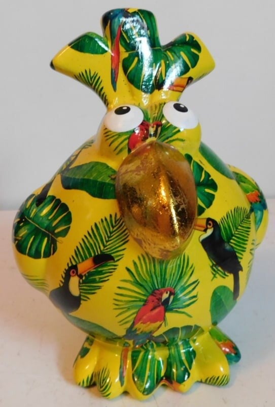 Pomme Pidou gele paradise vogel spaarpot