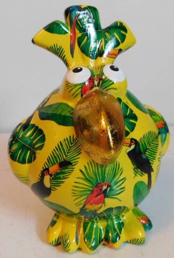 Pomme Pidou gele paradise vogel spaarpot
