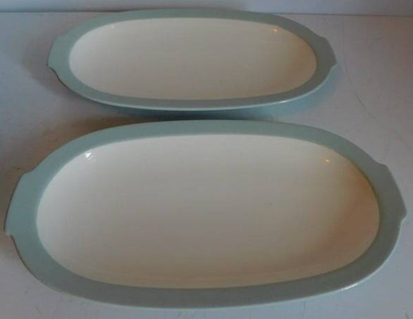 Petrus Regout pastel twee ovale schalen