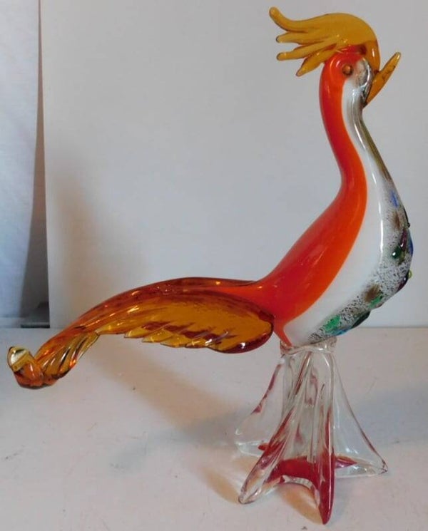 Murano glass sculpture, Rooster.