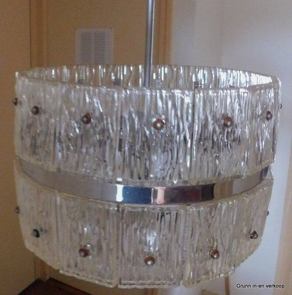 Mid Century J. T. Kalmar voor Franken KG Hanglamp.