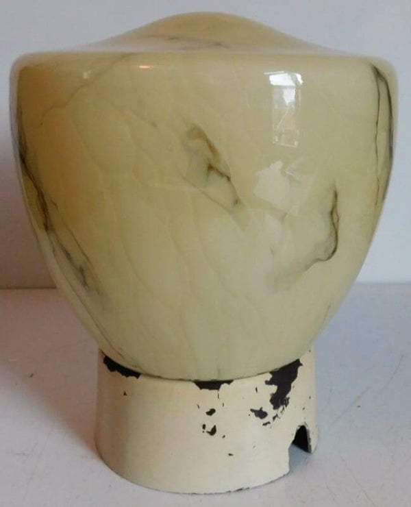 Art Deco bollamp met gemarmerd patroon