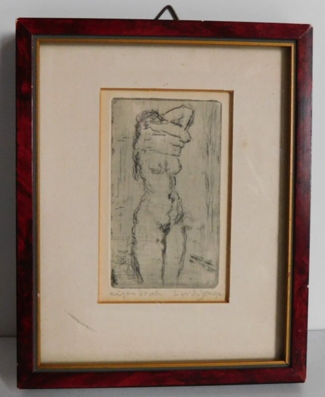 L.W. de Jonge ets / tekening, eigen druk