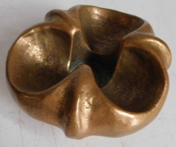 Harjes Metalkunst massief bronzen kaarsenstander