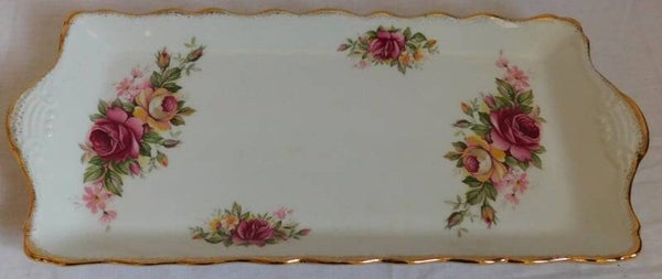 Old Foley Roses Sandwich cakeschaal