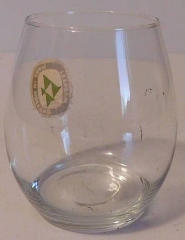 Vaasje met oude Leerdam sticker
