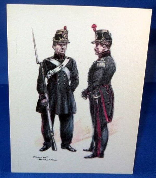 Belgische uniformen - Militair school 1855