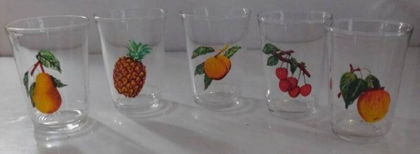 Vruchten Retro Limonadeglazen