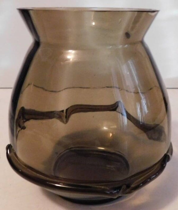 Glazen Leerdam glasfabriek vaas (Hoogte 13 cm)