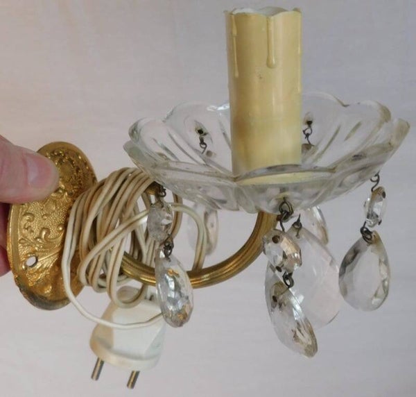 Brocante Franse wandlamp