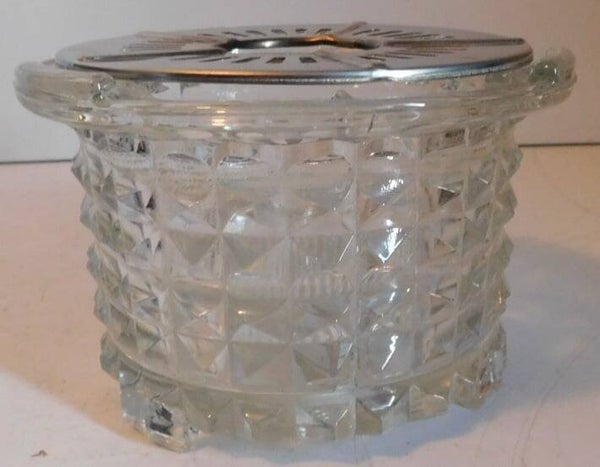 Brocante Waxinelicht houder / warmhoud stel