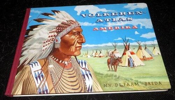 Plaatjesalbum - Volkerenatlas Amerika uit 1952