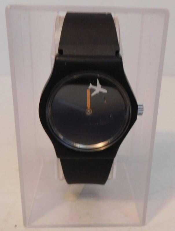 Swatch Live Time Black horloge met matzwarte band