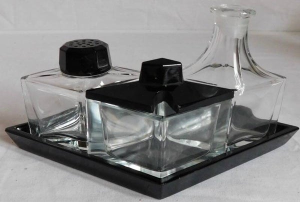 Art Deco Cruet Set - vierdelig