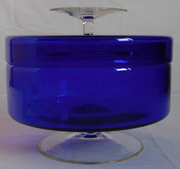 Kobalt blauwe glazen bonbondoos