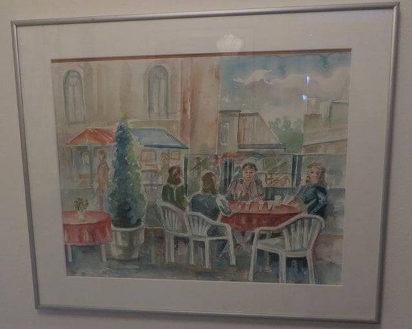 Gesigneerd HennyK. kleuren Aquarel