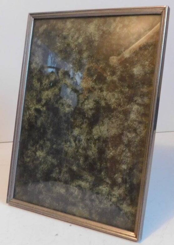 Nostalgische fotolijst met bol glas