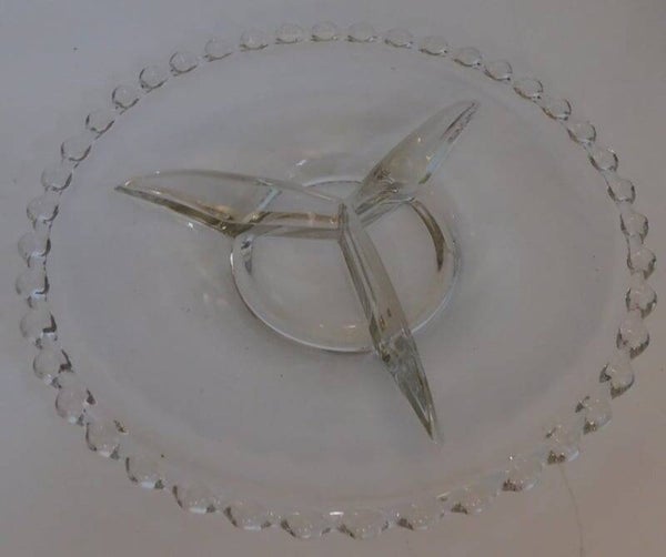 Bohemia glass, drievaksschaal (Diameter: 23.3 cm)