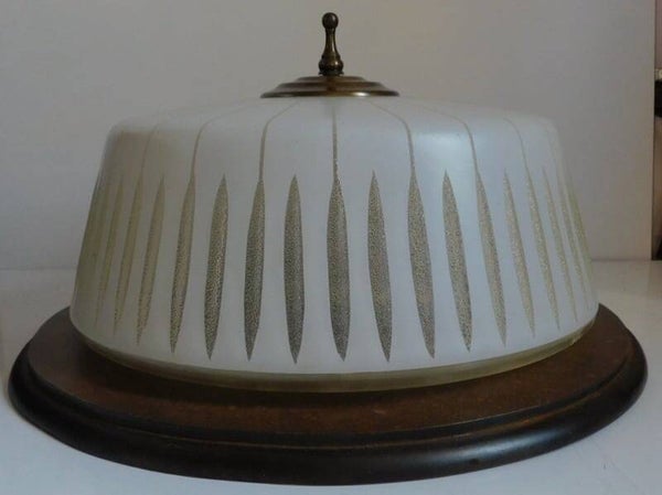 Glazen vintage plafondlamp 1950'S