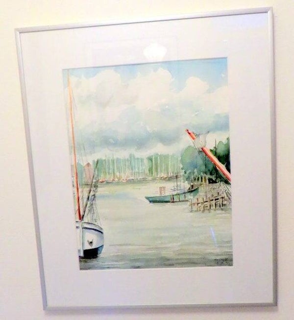 Gesigneerde kleuren Aquarel
