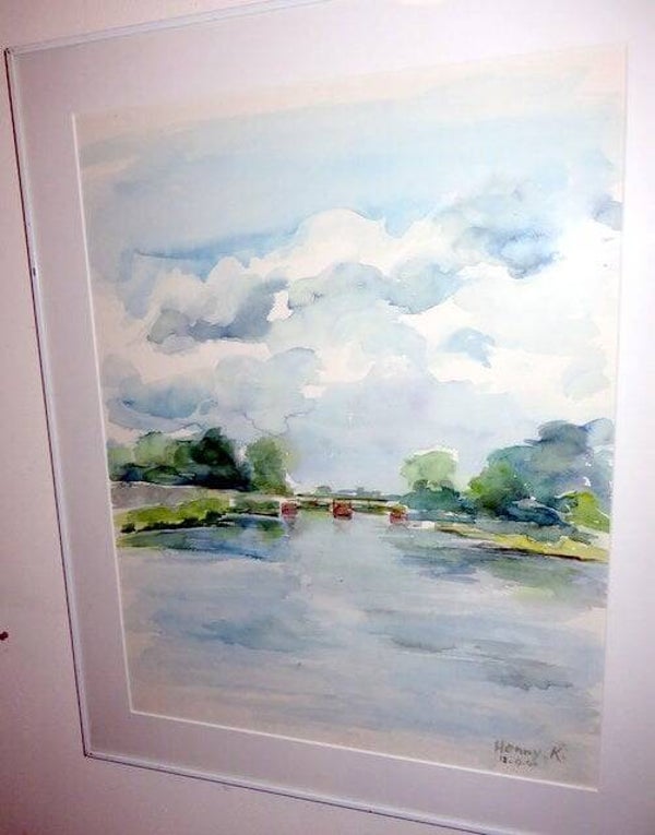 Gesigneerde kleuren Aquarel