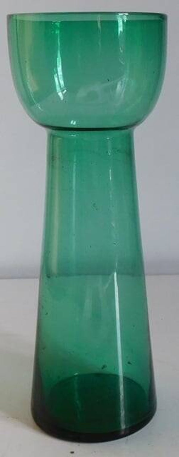 Groen glazen Hyacinth vaas