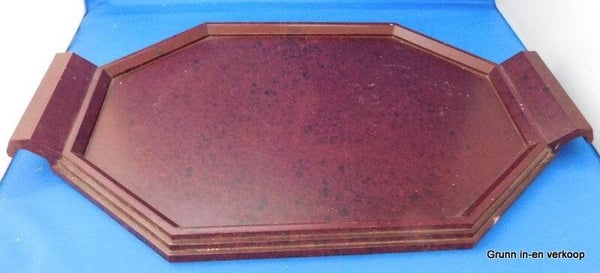 Rood Bruin Art Deco dienblad