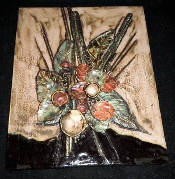 Ruscha art Ceramic Wall Plaque / wand Platte / wandtegel