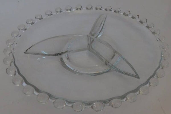 Bohemia glass, drievaksschaal (Diameter: 18.5 cm)