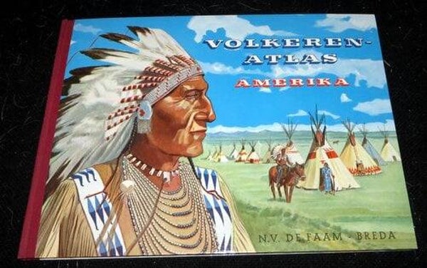 Plaatjesalbum - Volkerenatlas Amerika uit 1952