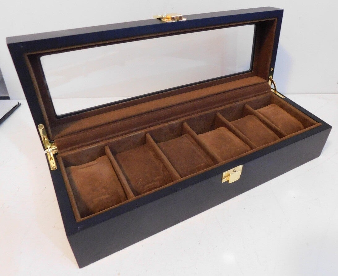 Horloge box met ruimte voor zes horloges