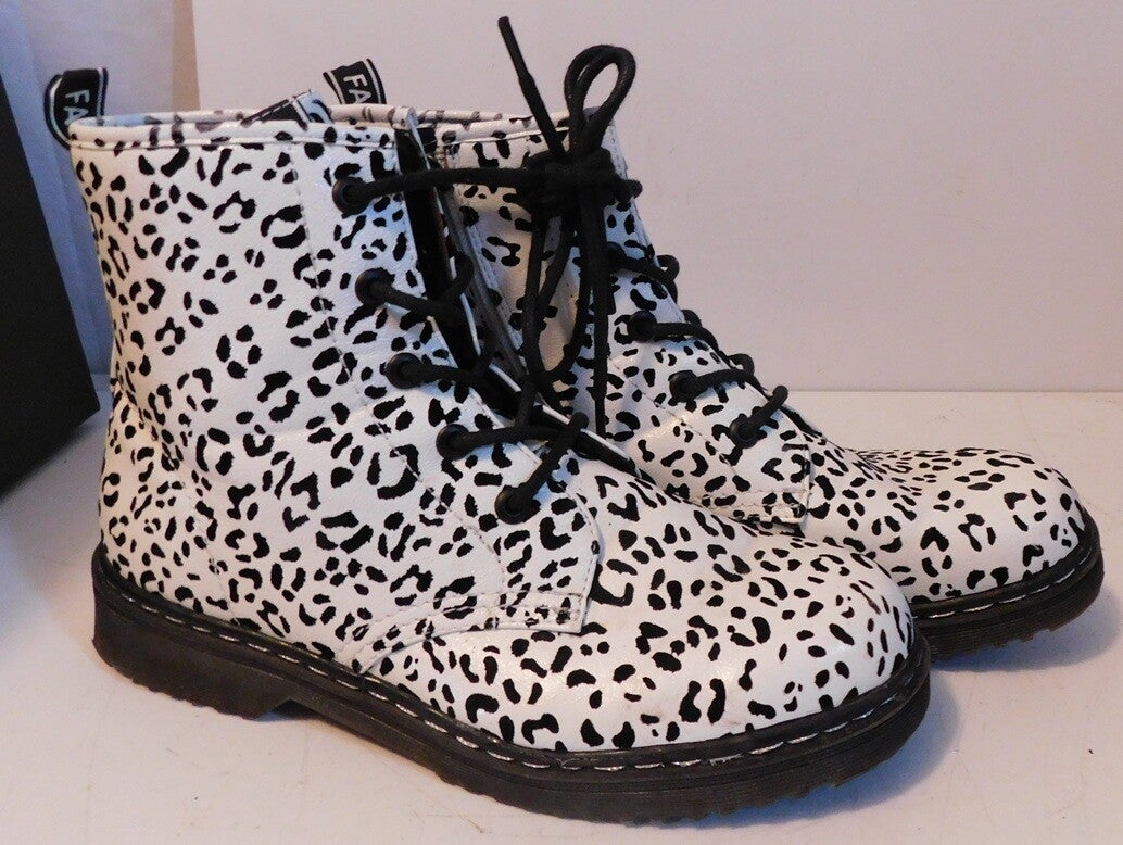 Fabs Dames Leopard veterboots, maat 42
