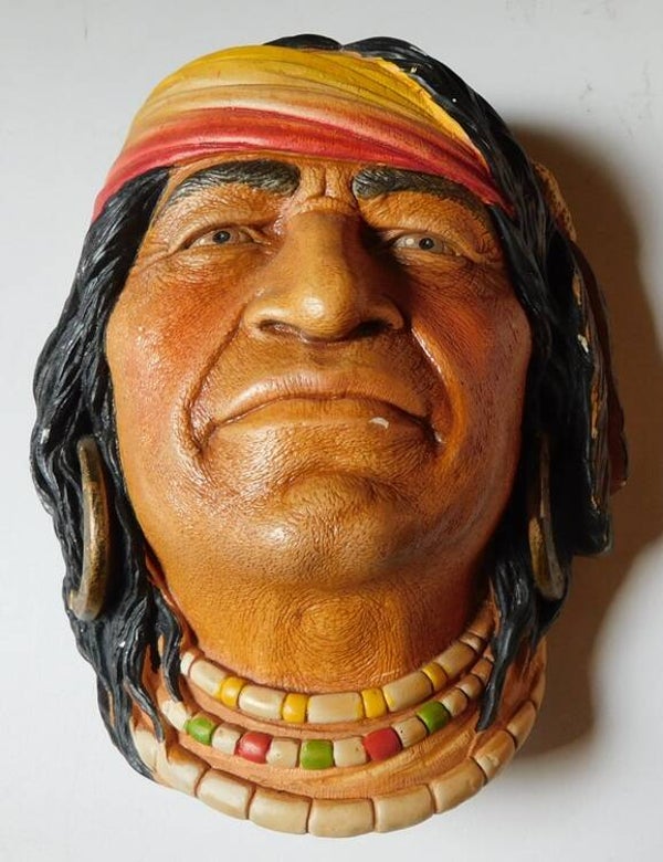 Legend Products ‘Navajo’ Indian Chalkware Mask Plaque Ornament