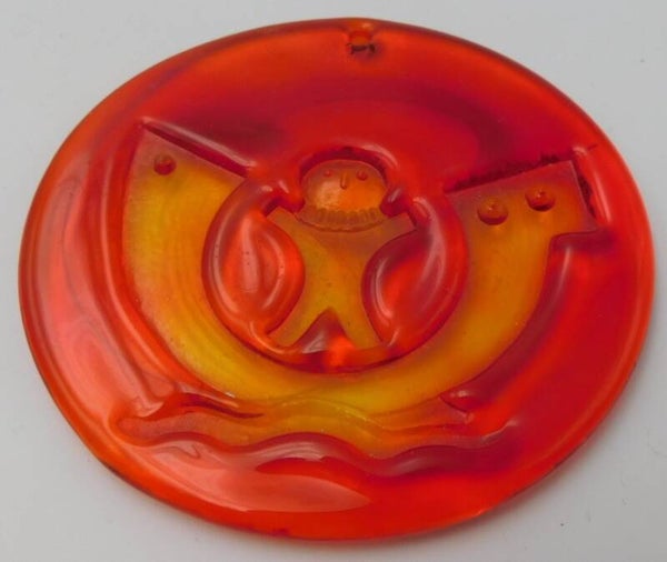 Michael Bang, Holmgaard Orange glass suncatcher