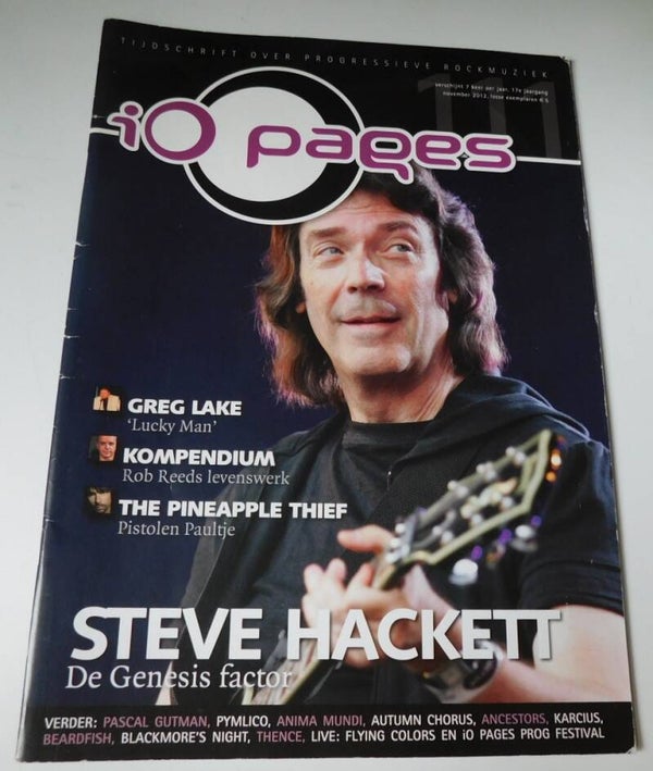 iO Pages: November 2012 met o.a. Steve Hackett, de Genesis factor en meer..