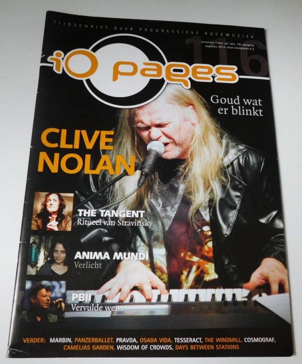 iO Pages: Augustus 2013 met o.a. Clive Nolan, Anima Mundi  en meer..