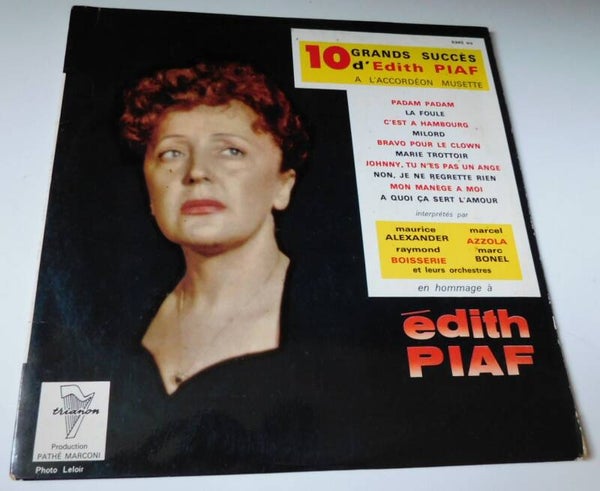 Various – 10 Grands Succès D'Edith Piaf A L'Accordéon Musette