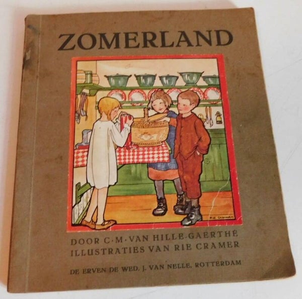 Zomerland - met 12 ingeplakte gekleurde illustraties