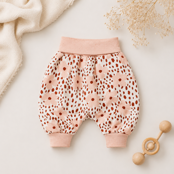 Handgemachte Jersey-Pumphose mit Sommerblumen
