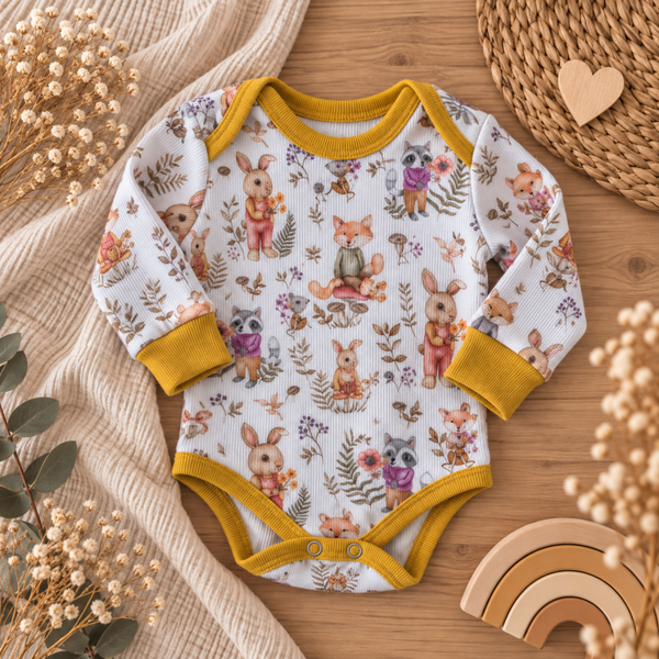 Unikat Babybody „Waldtiere“ | Gr. 68