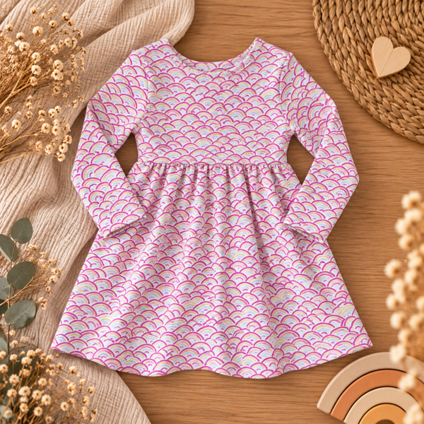 Unikat Jerseykleid „Regenbogen“ | Gr. 110/116